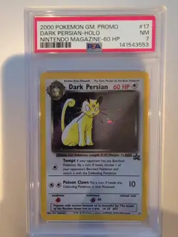 2000 POKEMON PROMO #17 DARK PERSIAN-HOLO PSA 7 - Image 1