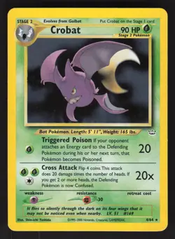 Crobat 04/64 Holo Pokemon TCG Neo Revelation LP - Image 1