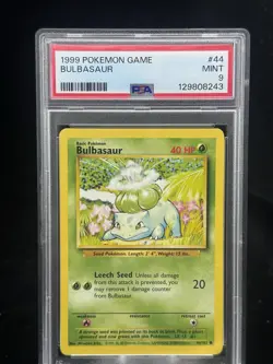 Bulbasaur #44 Base Set 1999 Pokemon Game PSA 9 🍃 - Image 1