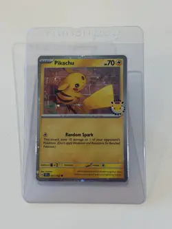 Pikachu Pokemon day 2026❤(LOVE HEART SWIRL)❤051/162 common / one of a kindU - Image 3