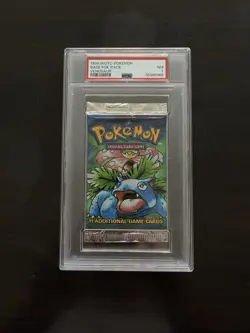 HEAVYU 1999 WOTC Pokemon Base Set Venusaur Booster Pack PSA 7 NM Graded Sealed - Image 1