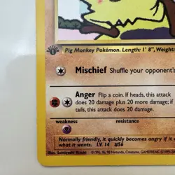 Mankey - 1st Edition - 61/82 Team Rocket - Pokemon TCG - 2000 - Image 5