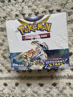 Sealed Pokemon Sword & Shield Brilliant Stars English Booster Box Tear in seal - Image 2