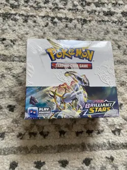 Sealed Pokemon Sword & Shield Brilliant Stars English Booster Box Tear in seal - Image 3