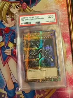 Yu-Gi-Oh Red-Eyes Black Dragon PSA 8 TN23-EN003 Quarter Century Rare - Image 1