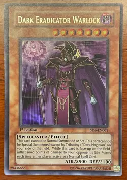 Yu-Gi-Oh! Dark Eradicator Warlock SD6-EN001 1st Ed UR - LP - Image 1