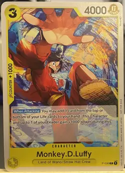 One Piece - Monkey.D.Luffy P-036 (Pre-Release Tournament) Promotion Cards Yellow - Image 1