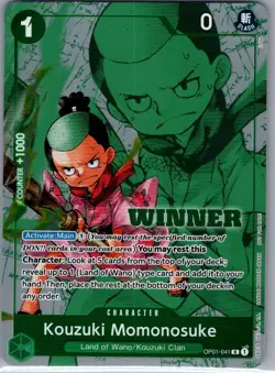 Kouzuki Momonosuke (Winner Pack Vol. 7) OP01-041 English One Piece Promo - NM - Image 1