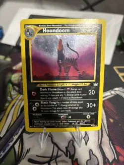 Pokemon TCG Houndoom Neo Revelation Holo Card 8/64 Unlimited Rare HP(Butt Swirl) - Image 1