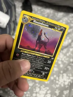 Pokemon TCG Houndoom Neo Revelation Holo Card 8/64 Unlimited Rare HP(Butt Swirl) - Image 3