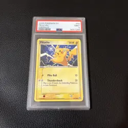Graded PSA 9 MINT Pikachu 2005 Pokemon Card 60/106 EX Emerald - Image 1