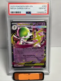 2025 Pokemon Mega Gardevoir 60/132 Mega Evolutions EX PSA 10 Card GEM MINT! - Image 1