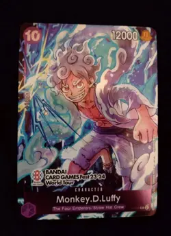 Monkey.D.Luffy (041) (BANDAI CARD GAMES Fest 23-24 World Tour) P-041 One - NM - Image 1