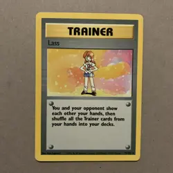 Pokemon Card Lass 75/102 Base Set Non Holo Rare Trainer LP - Image 1