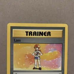Pokemon Card Lass 75/102 Base Set Non Holo Rare Trainer LP - Image 2