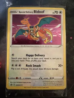 SEALED NM/M SPECIAL DELIVERY BIDOOF POKEMON TRADING CARD WITH SWIRL - Image 1