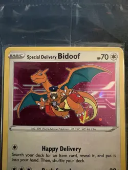 SEALED NM/M SPECIAL DELIVERY BIDOOF POKEMON TRADING CARD WITH SWIRL - Image 2