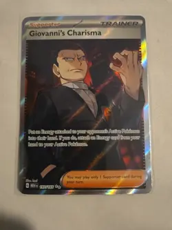 Pokemon Cards Giovanni’s Charisma 197/165 Full Art Secret Rare Pokemon 151- (NM) - Image 1
