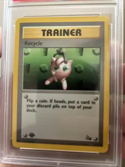 Pokemon TCG Recycle Fossil 1st Edition Unlimited Common Card 61/62 PSA 10 - Image 2