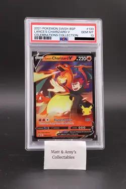 PSA 10 Lance’s Charizard V Promo Card 133 Pokemon Celebrations 2021 - Image 1