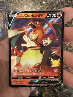 Pokemon Charizard VMAX, V, EX & Lance's Charizard Holo Card Lot (4 Cards) - Image 4
