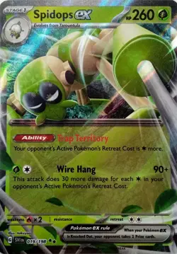 019/198 SPIDOPS EX DOUBLE RARE SCARLET & VIOLET POKEMON CARD - Image 1