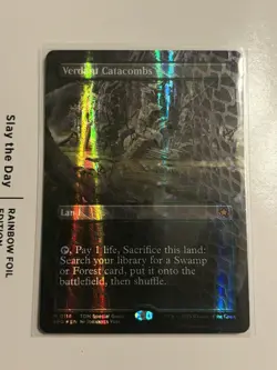 MTG Magic Verdant Catacombs Borderless Dragonscale Foil Special Guests NM Tarkir - Image 1