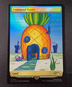 MTG Spongebob Command Tower Foil SLD R 7012 Secret Lair Drop NM - Image 1