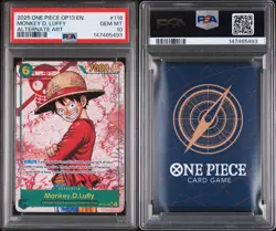 2025 One Piece English Monkey D Luffy OP13-118 Alternate Art PSA 10 GEM MINT 💎 - Image 2