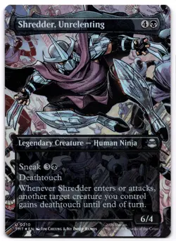 Shredder, Unrelenting (Borderless) Foil U 210 NM TMT - Image 1