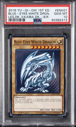 2016 YU-GI-OH! LEGEND DECK II #ENK01 BLUE-EYES WHITE DRAGON PSA 10 - Image 1