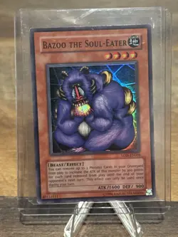 Yu-Gi-Oh Bazoo the Soul-Eater LON-EN064 Super Rare Holo LP Vintage - Image 1