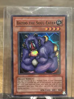 Yu-Gi-Oh Bazoo the Soul-Eater LON-EN064 Super Rare Holo LP Vintage - Image 3