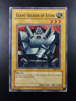 YUGIOH 2002 | GIANT SOLDIER OF STONE | LOB-E054 | RARE | EXCELLENT - VG - Image 1