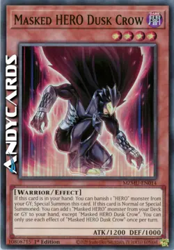 MASKED HERO DUSK CROW • Super R • MZMU EN014 • 1Ed • Yugioh! • ANDYCARDS - Image 1