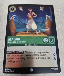 Disney Lorcana Winterspell Aladdin Foil - On the Edge of Adventure 81/204 NM - Image 1