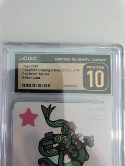 CGC PRISTINE 10 Rayquaza Taruka Card Game Pokemon Playing Cards Japan 2025 - Image 3
