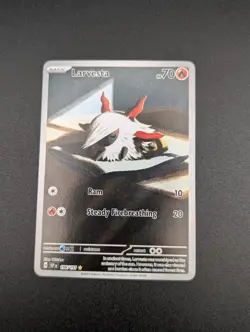 Pokemon TCG Larvesta Illustration Rare Card Surging Sparks 196/191 Near Mint - Image 3