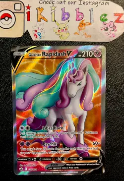 Galarian Rapidash V 167/198 NM Full Art Ultra Rare Pokemon Card. Fast Shipping! - Image 1