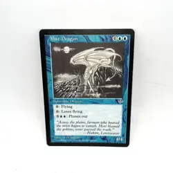 MTG Mist Dragon Mirage Creature Blue 4/4 Magic The Gathering Card 1996 - Image 1