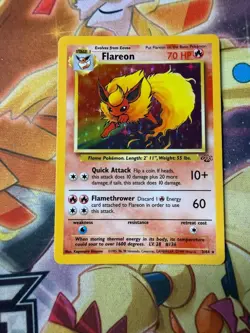 Pokemon Flareon Jungle Holo Card 3/64 NM / LP - Image 1