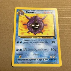 Pokemon TCG Cloyster Fossil Unlimited Uncommon Card 32/62 NM Near Mint Vintage - Image 1