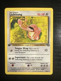 Pokemon TCG Lickitung Jungle Card 38/64 Regular Uncommon 1st Edition - Image 1