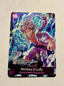ONE PIECE CARD GAME MONKEY.D.LUFFY P-041 BANDAI CARD GAMES FEST 23-24 WORLD TOUR - Image 1