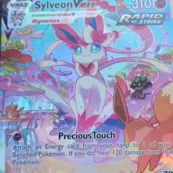 Pokemon Sylveon VMAX Secret Rare Holo Evolving Skies Rapid Strike 212/203 Card - Image 1