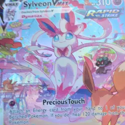 Pokemon Sylveon VMAX Secret Rare Holo Evolving Skies Rapid Strike 212/203 Card - Image 4