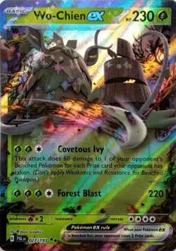 027/193 WO-CHIEN EX DOUBLE RARE PALDEA EVOLVED POKEMON CARD - Image 1