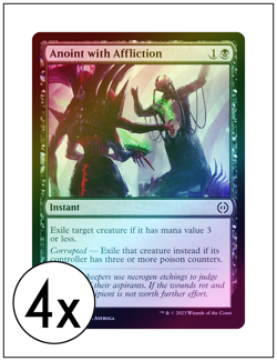 4x Anoint with Affliction, Foil, All Will Be One, MTG NM - Image 1