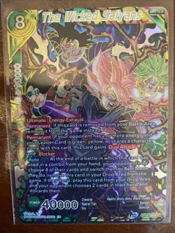 The Wicked Saiyans BT15-153 SCR Secret Rare Dragon Ball Super Card Game - Image 1