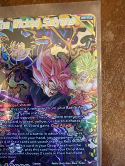 The Wicked Saiyans BT15-153 SCR Secret Rare Dragon Ball Super Card Game - Image 4